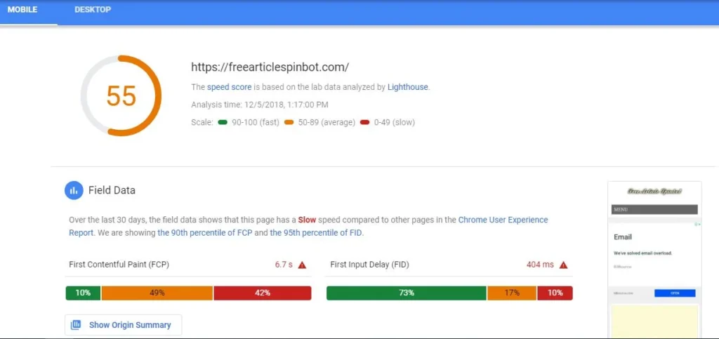Google PageSpeed Insights